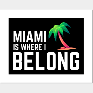 Miami Is Where I Belong Posters and Art